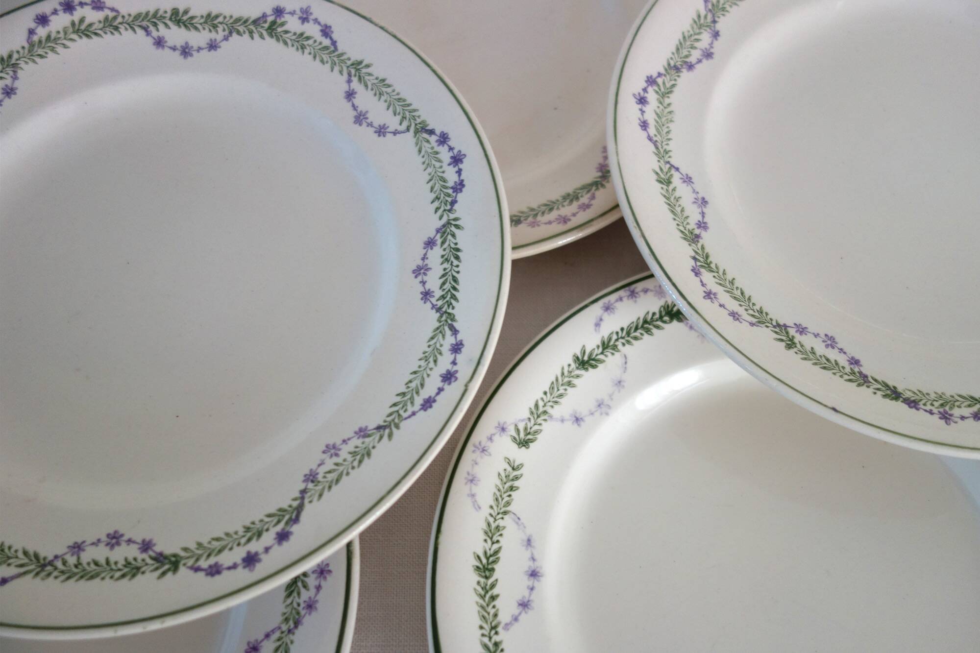 10 dessert plates Longwy model Loridan circa 1900