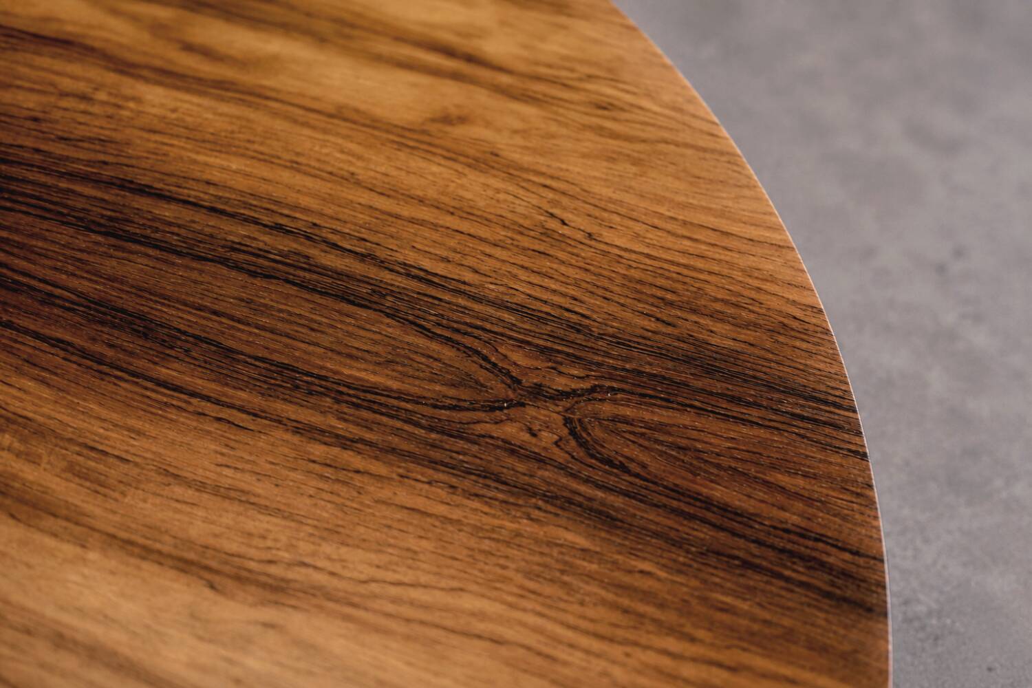 Vintage German Round Rosewood Coffee Table from Ilse Möbel, 1970s