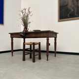 Old walnut bistro table
