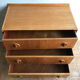 Compass foot chest of drawers in light oak from the 1960s