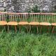 Chaises de bistrot rustique vintage Années 60