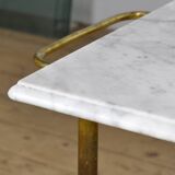 Antique wash stand in brass and marble, circa 1880