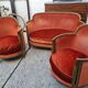 Old art deco lounge velvet gene three pieces