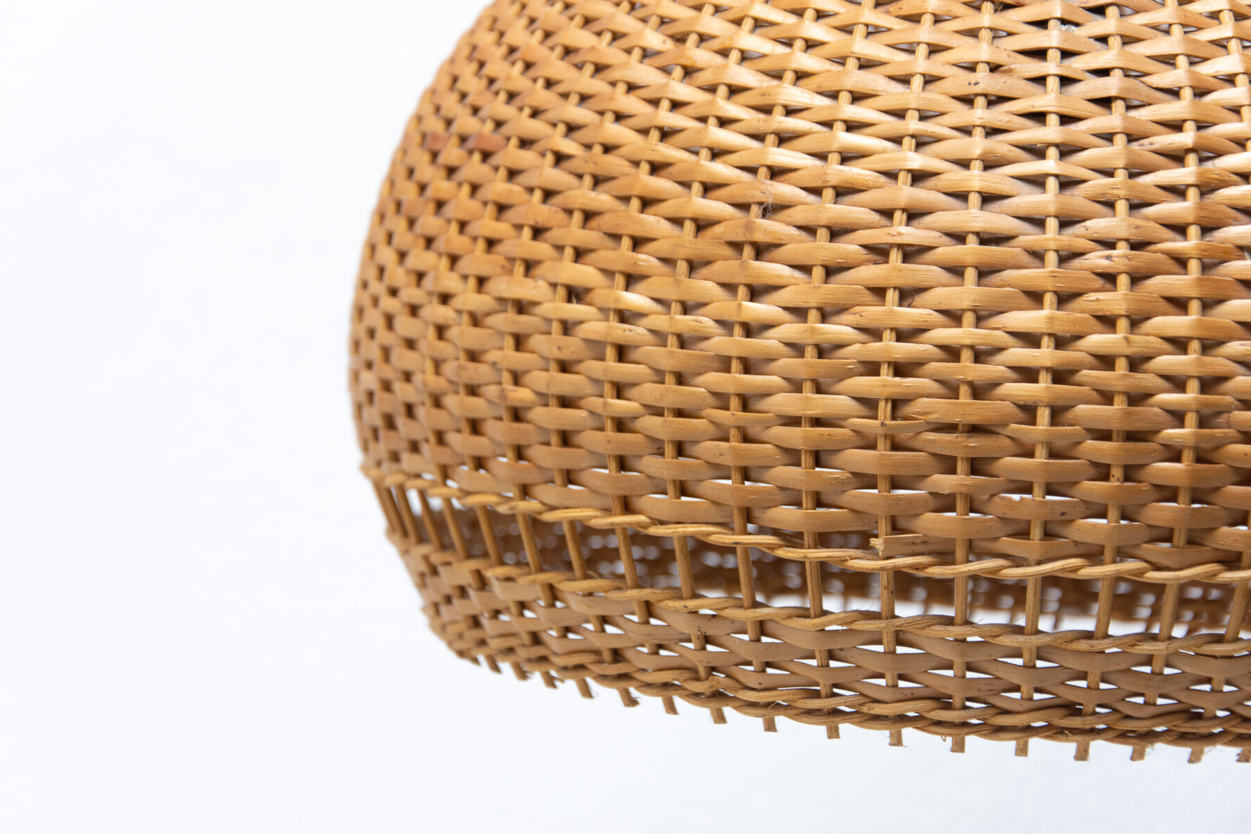 Mid century wicker hanging chandelier by ULUV, 1960´s
