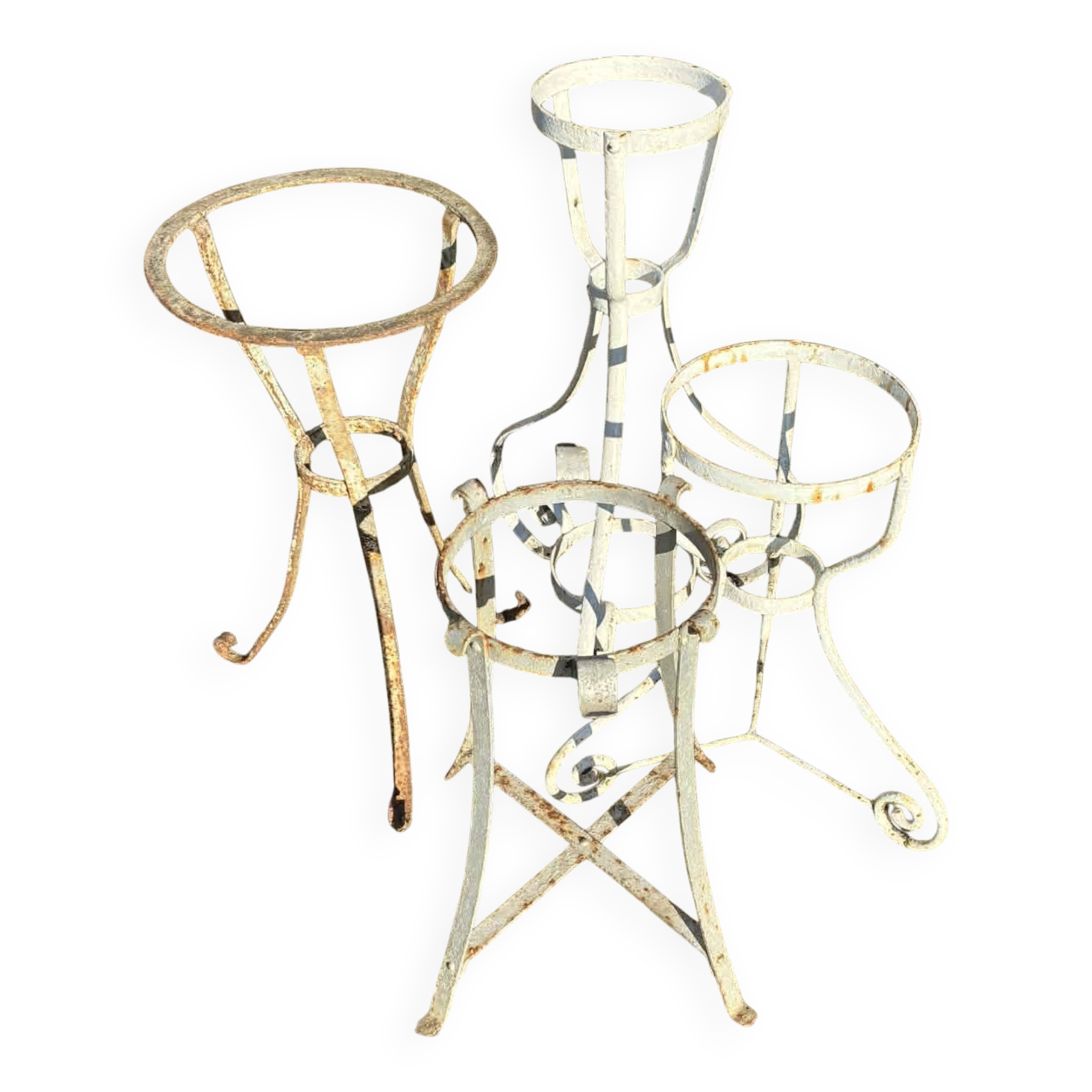 Ensemble de 4 portes plantes/pots d'extérieur