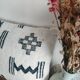 Coussin kilim géométrique noir & blanc