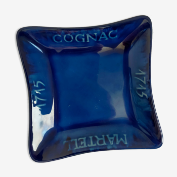 blue ashtray Saint Clément publiciataire Cognac Martel 1715