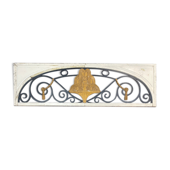 Decorative wooden transom with gilding