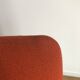 Fauteuil vintage de bureau piètement luge en laine orange par steelcase strafor