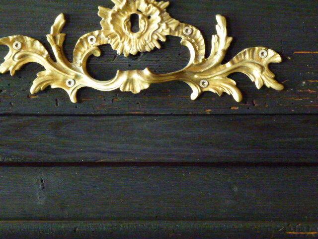 Burnt wooden buffet shou-sugi-ban