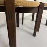 Set of 4 Girsberger Scandinavian style chairs from the 80s, vintage wood