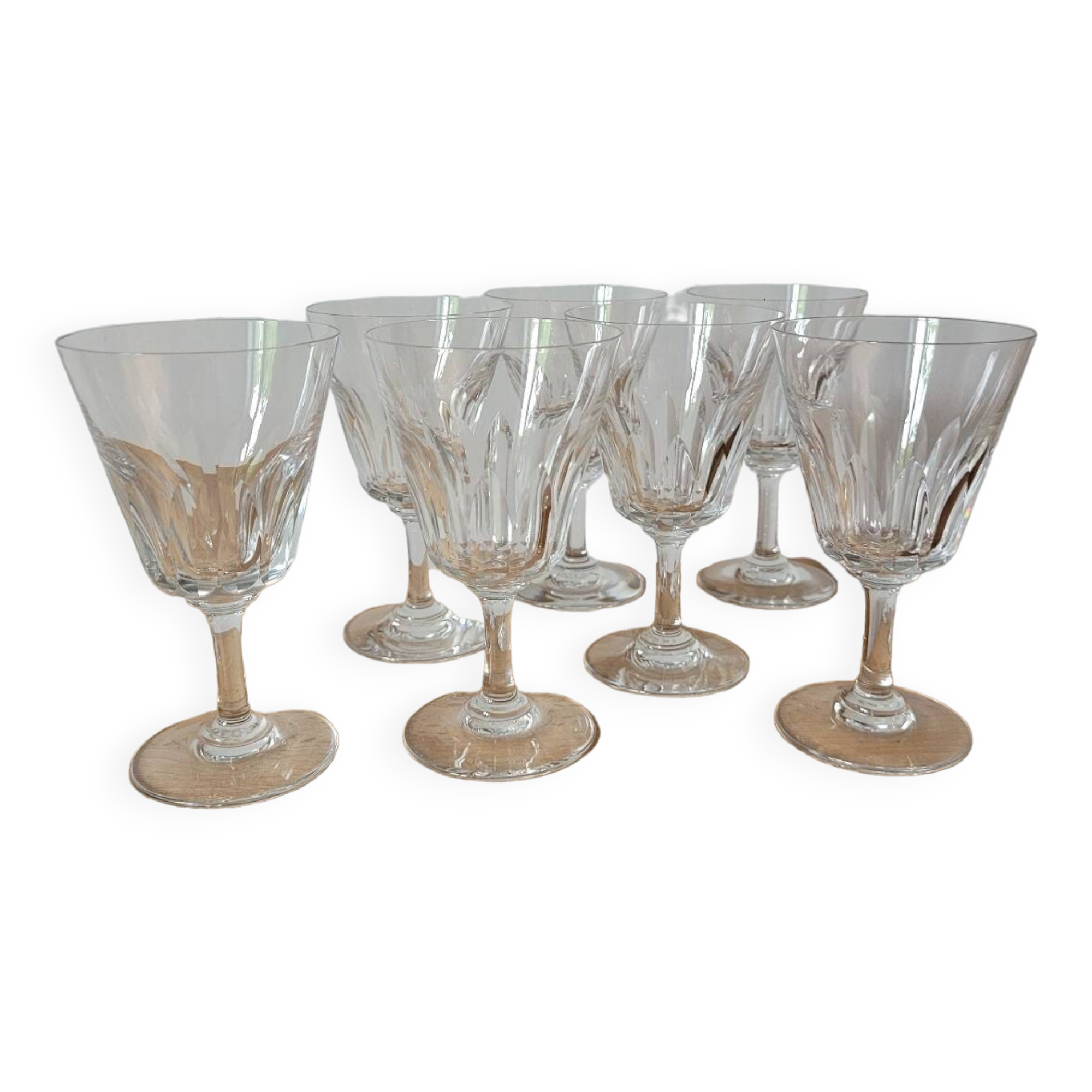 Set of 7 Baccarat Côte d'Azur wine glasses