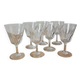 Set of 7 Baccarat Côte d'Azur wine glasses