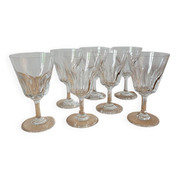 Lot de 7 verres à vin Baccarat Côte d'Azur