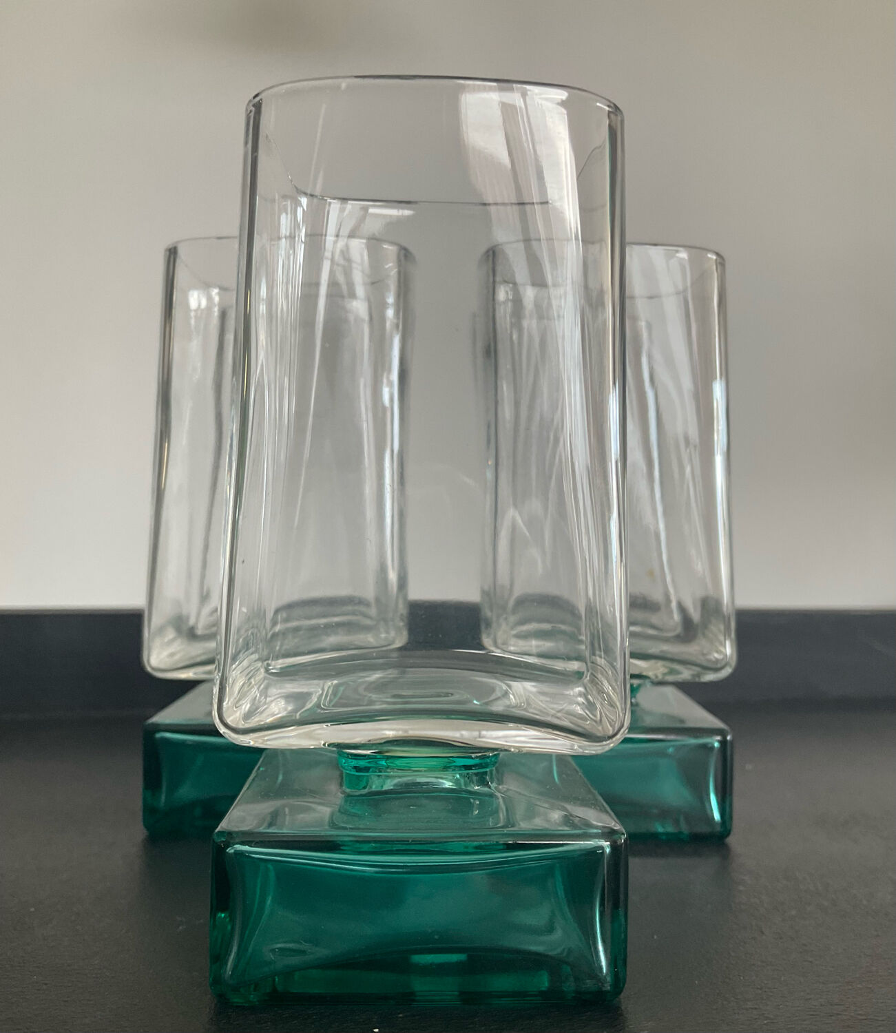 Vintage whisky decanter and Luigi Bormioli Italy glasses