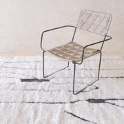 Beni M'Rirt White and Black Rug - 211 x 153 cm