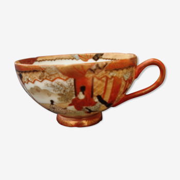 Porcelain tea cup Japanese pattern diam 9.5 cm