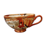 Tasse à thé en porcelaine motif japonais diam  9,5 cm