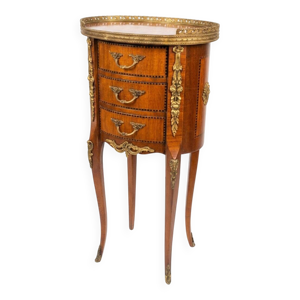 Table de chevet ovale - style