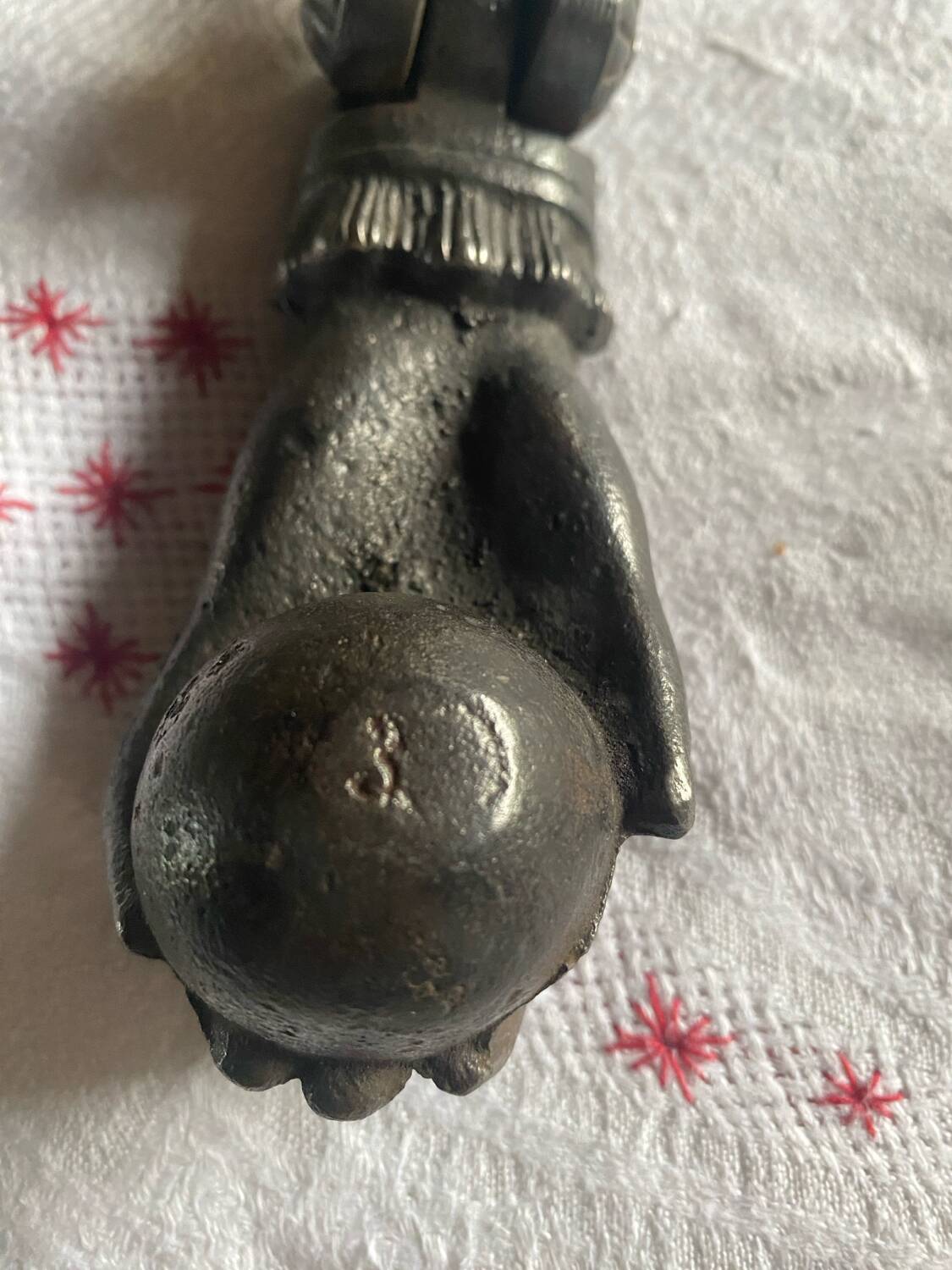 19th century cast iron “hand” door knocker