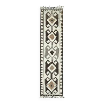 Tapis vintage turc en laine et coton beige noué à la main, années 1970