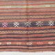 7x5 Red & brown Handmade Wool Kilim Rug,221x156 Cm