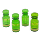 Series of 4 vintage green glass jars, Belgium,