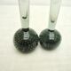 Set of 2 bubbled blown glass vases