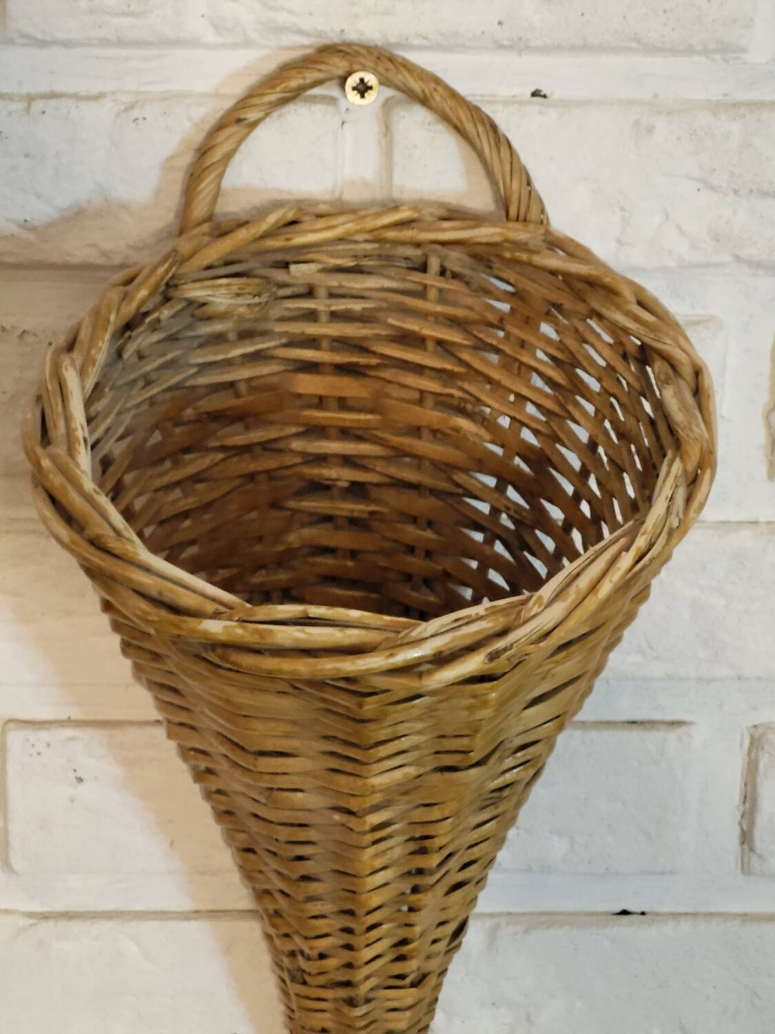 Cornucopia rattan basket