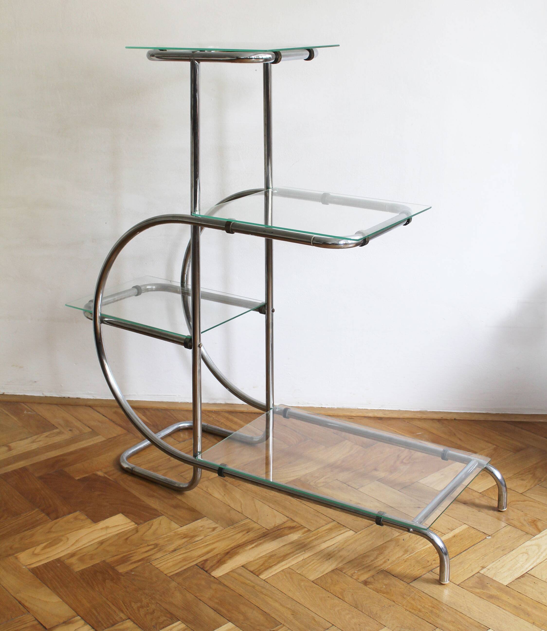 1930's Bauhaus Tubular Flower Stand