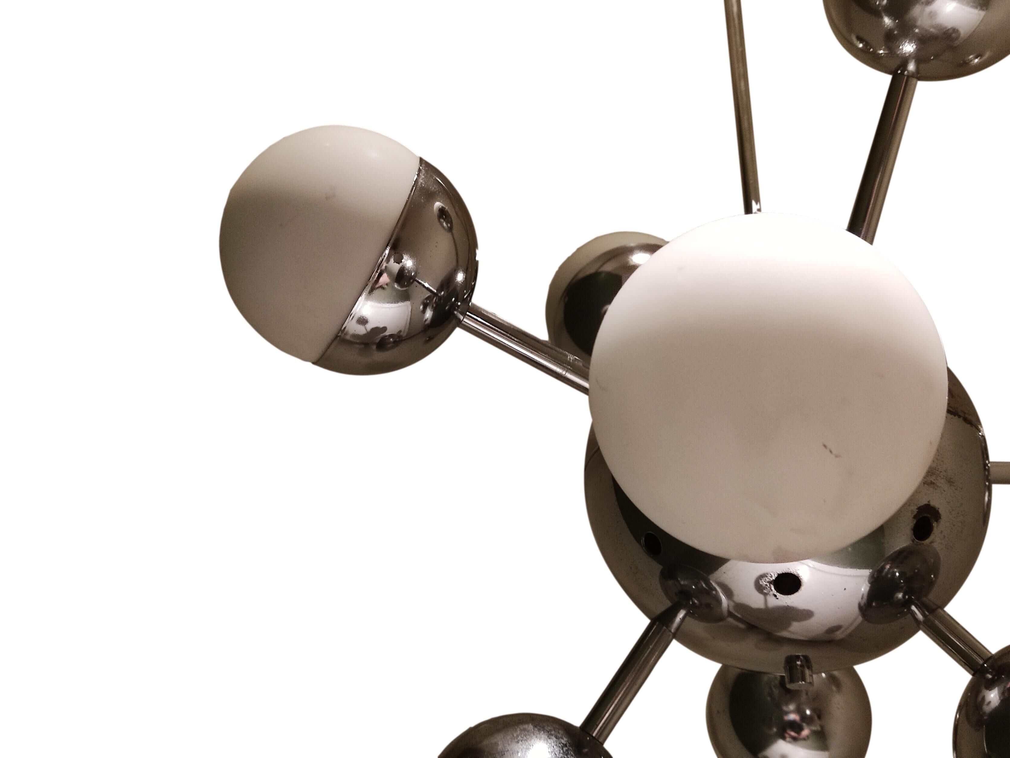 Sputnik chrome chandelier, 1960