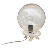 Space Age lamp with spherical bubble glass shade, Germany 1970s.