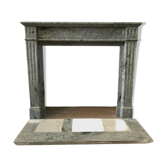 Fireplace in blue marble turquin XX century