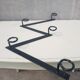 Wall coat door forged black 5 patères vintage decoration