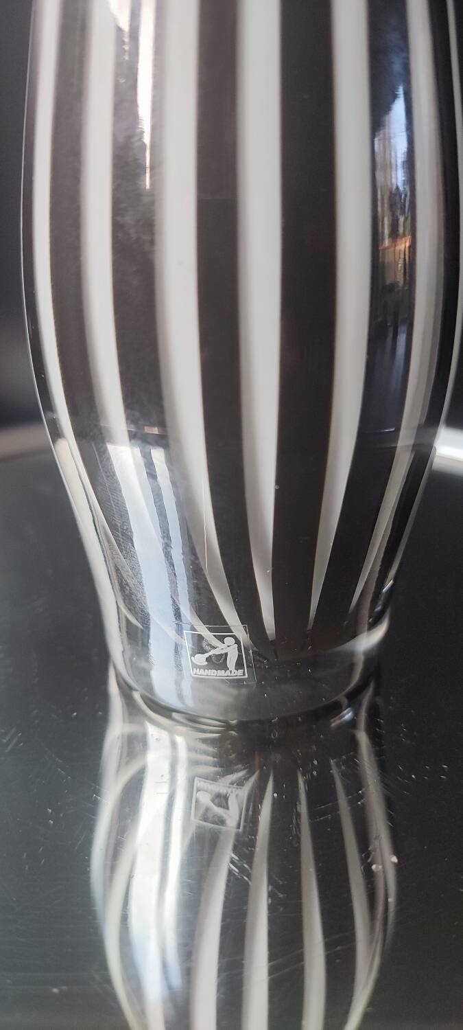 Leonardo Zebra blown glass vase