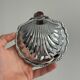 Silver-plated metal shell butter dish