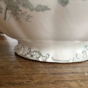 iron earth fruit bowl, old vegetable dish with poppies, Choisy le Roi