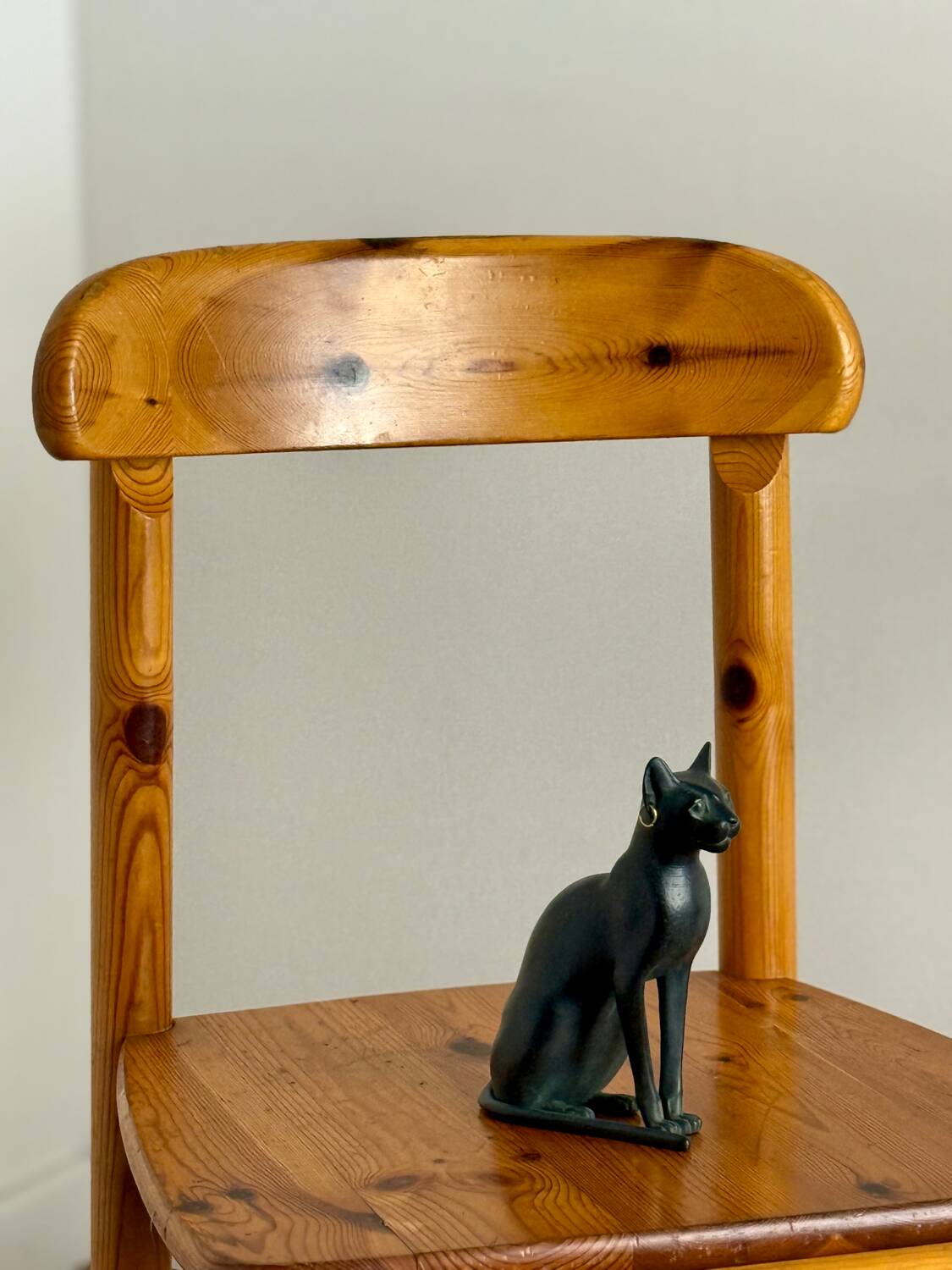 Pair of solid pine chairs, rustic chic feel