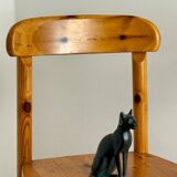 Pair of solid pine chairs, rustic chic feel