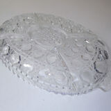 servant dish aperitif in Bavarian crystal 24% vintage cannage pattern
