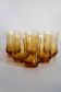 Set of five small yellow glasses from the mid-century, Europe, 1960s.
