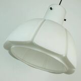 Large glashuette limburg pendant light white flower shaped opaline glass shade