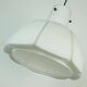 Grande suspension glashuette limburg abat-jour en verre opalin blanc en forme de fleur