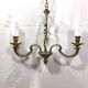 Bronze chandelier with 2 lights