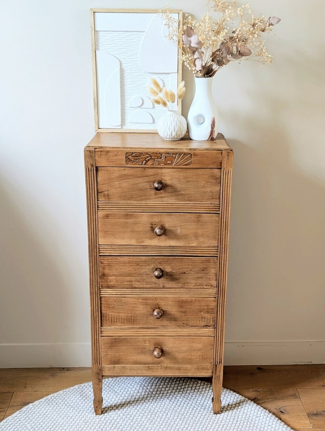 Art Deco chest of drawers, weekly drawer unit