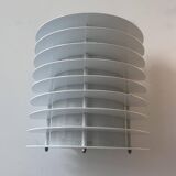 Pair of vintage wall lights, white lacquered metal, Borens, Sweden 1980