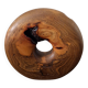 Turned wooden donut soliflore vase