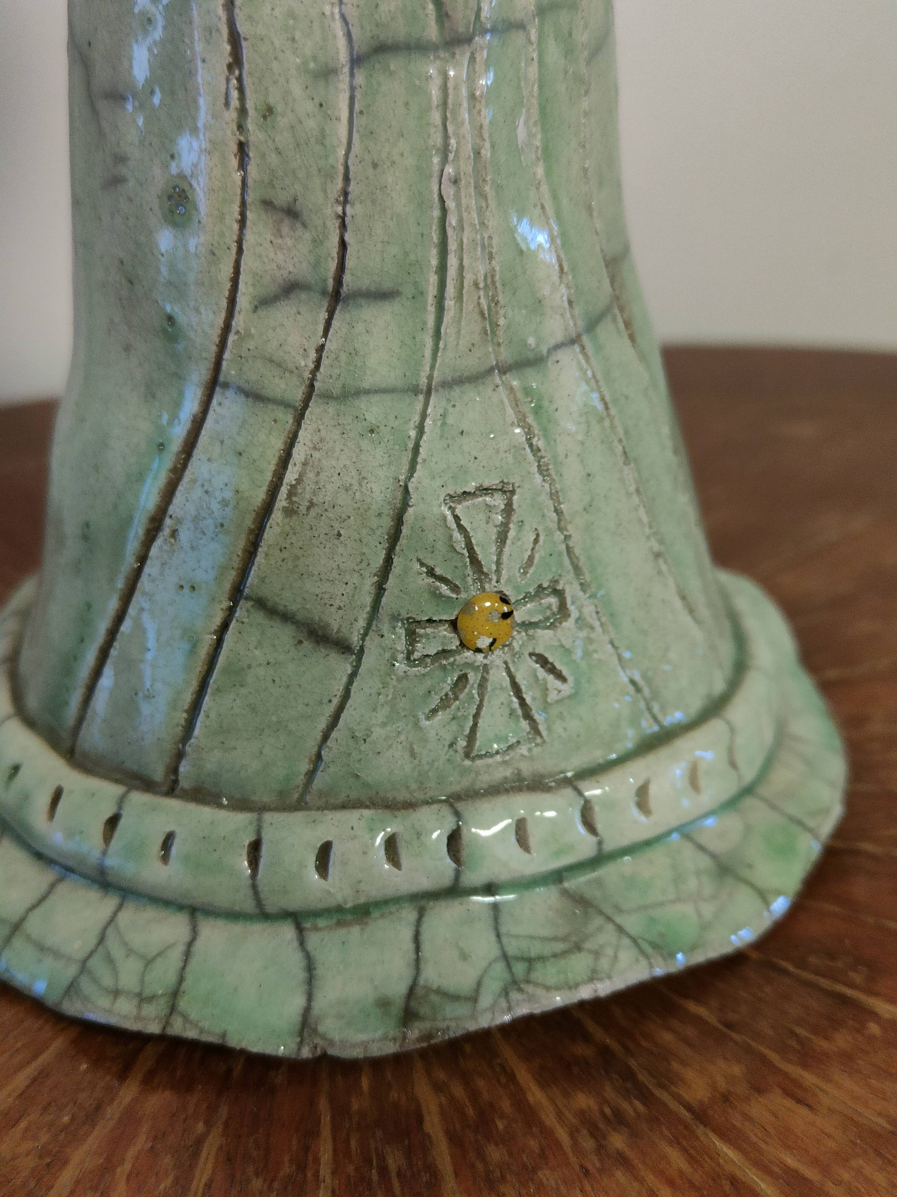 Glazed stoneware sculpture "The Guardians of Hearts"