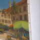 Original oil painting, Provençal market in Nice, France, Grether, 1948