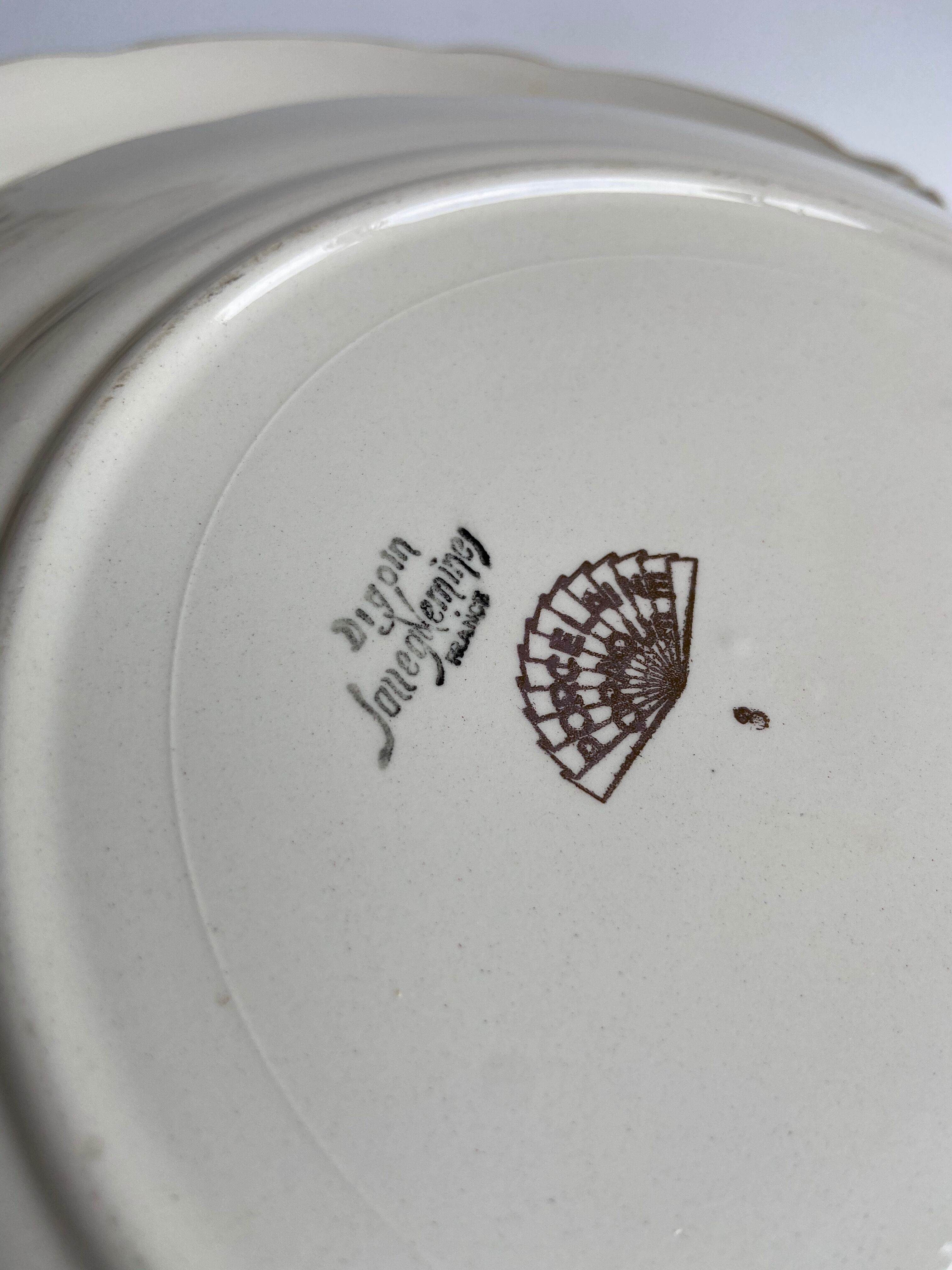 Set of 7 plates Digouin Sarreguemines